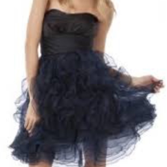 Zac Posen Black Dress with Removable Navy Skirt - Picture 4 of 8